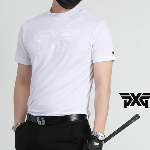 PXG 빅 자수 로고 기능성 이너 반팔 티