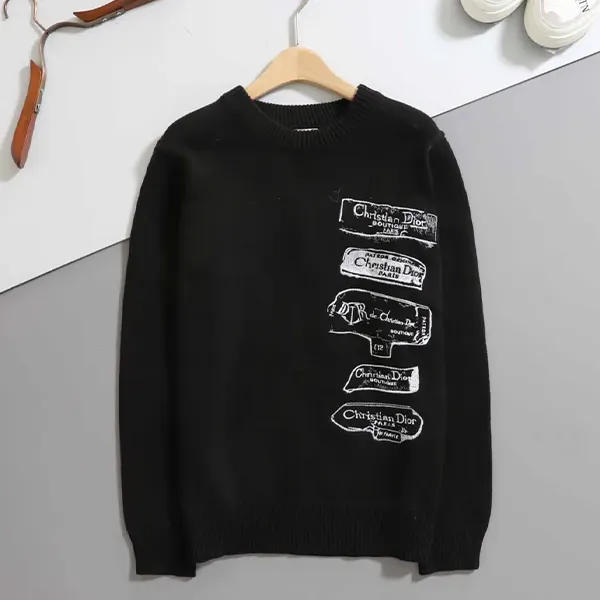 디올 수입 Paris 라벨 스웨터