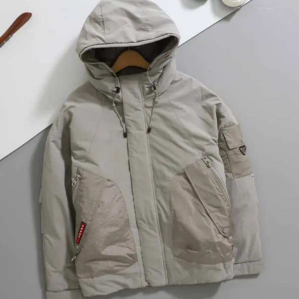 프라다 포켓 레드탭 포인트 패딩 자켓 입고💢 #남성상의 #패딩자켓