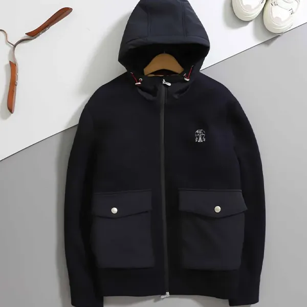 브루넬로쿠치넬리 수입 모닐리 코튼 집업 후드 니트 패딩 재킷 입고💢 #남성상의 #패딩자켓