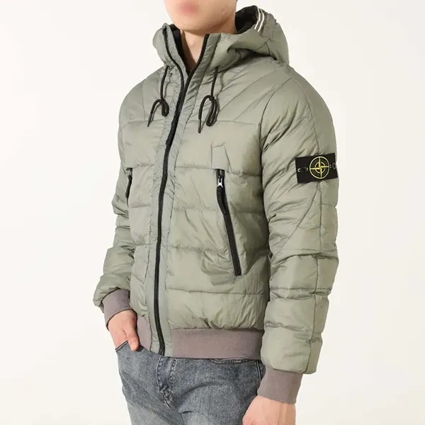 스톤아일랜드 수입 와펜 크링클랩스 가먼트다잉 후드 패딩자켓