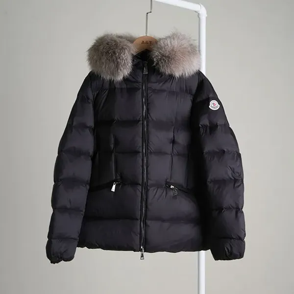 몽클레어 여성 보에드 퍼 후드 패딩