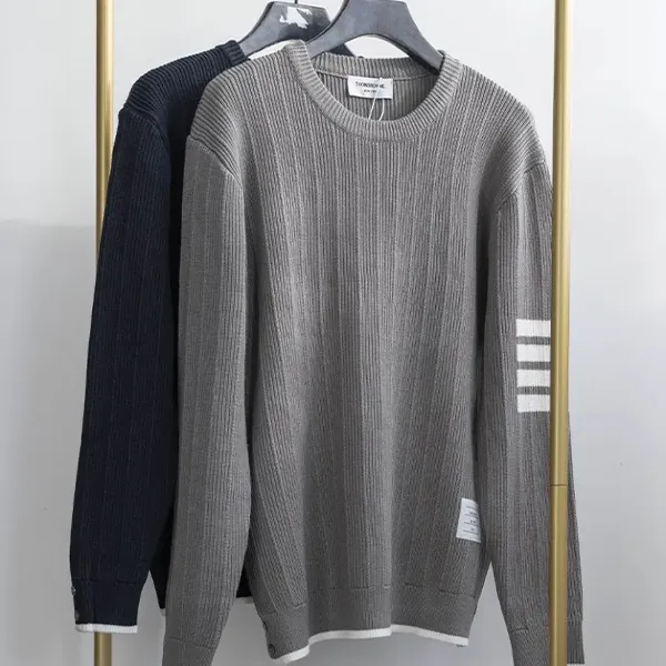 톰브라운 자가드 4선 크루넥 울 니트 스웨터 신상입고💢 #상의 #니트 #12572