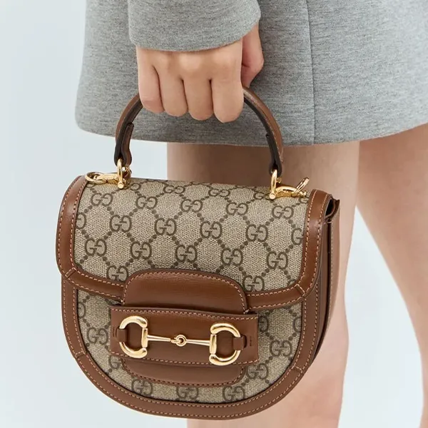 구찌 홀스빗 1955 GG 탑 미니 핸들백 #1598