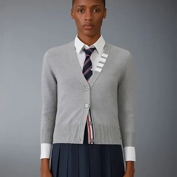 톰브라운 사선 저지 스티치 V넥 가디건 🍀#2315