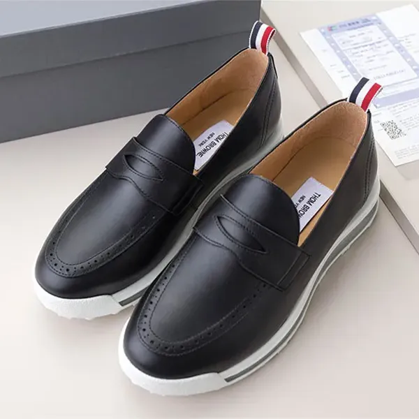 톰브라운 수입프리미엄급 비텔로 카프 레더 페니 로퍼 블랙 #12687