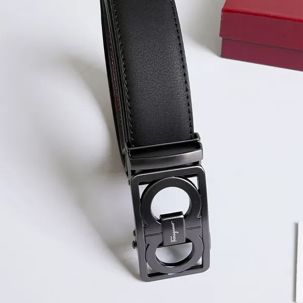 페라가모 뉴 간치니 레더 자동 벨트 #18706