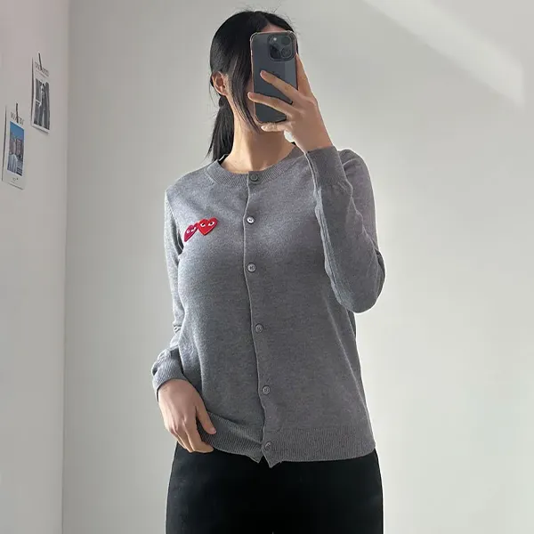꼼데가르송 수입고급 더블 하트 라운드 가디건 #5480 #13067