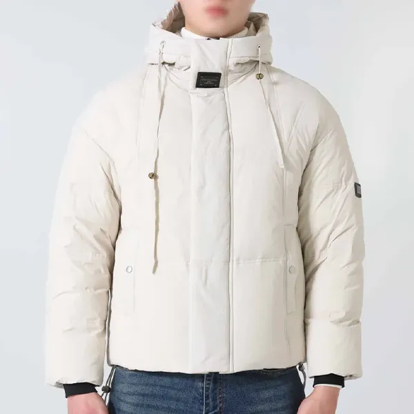 돌체앤가바나 실버 사각패치 덕다운 후드 패딩 자켓 입고💢 #남성상의 #패딩자켓