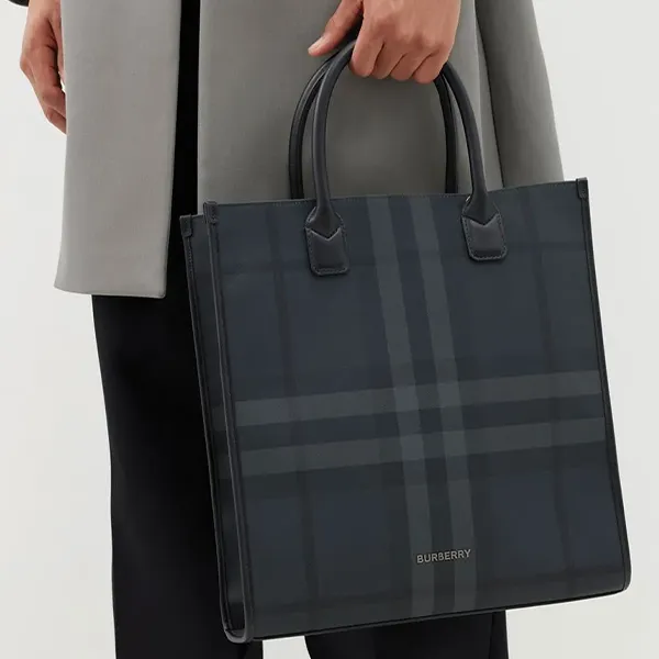 버버리 수입프리미엄급 버버리 슬림 버티컬 데니 토트 #12349