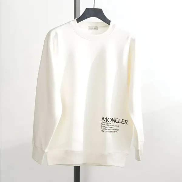 몽클레어 화이트 코튼 블렌드 기모 스웨트셔츠 신상입고💢 #상의 #티셔츠 #12712