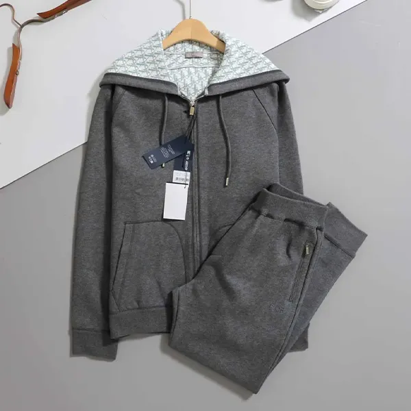 디올 수입 오블리크 자카드 후드 집업 자켓 & 조거 팬츠 set #남성세트 #트레이닝셋