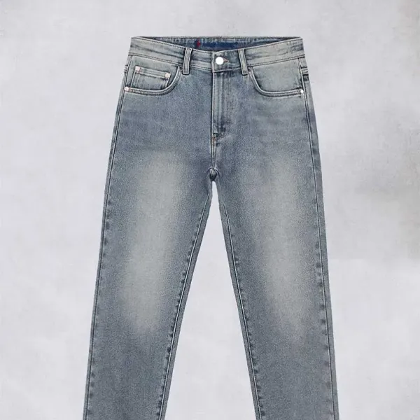 몽클레어 노블 시그니처 포켓 로고 슬림핏 데님 팬츠 #7037