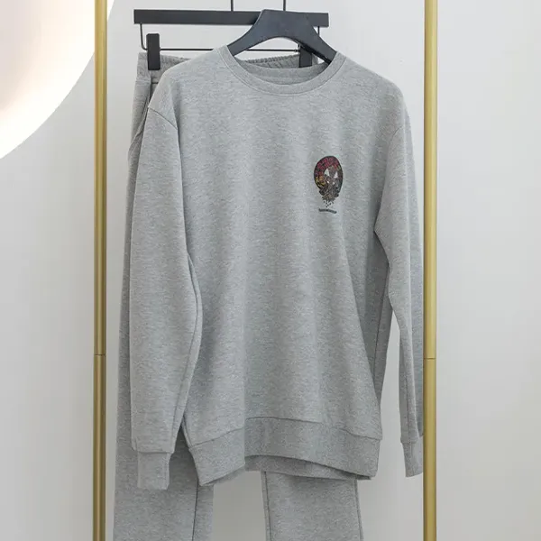 크롬하츠 컬러 로고 라운드 맨투맨 트레이닝 기모 셋 신상입고💢 #세트 #12085