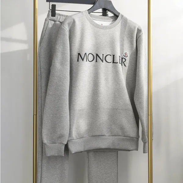 몽클레어 이니셜 엠보로고 라운드 패치 맨투맨 기모 세트 신상입고💢 #세트 #12447