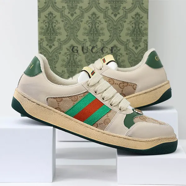 구찌 GG 스크리너 웹 빈티지 스니커즈 #0376