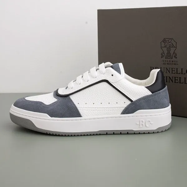 브루넬로쿠치넬리 펀칭 패널 그레이니 레더 남성 스니커즈 신상입고💢 #신발 #11526