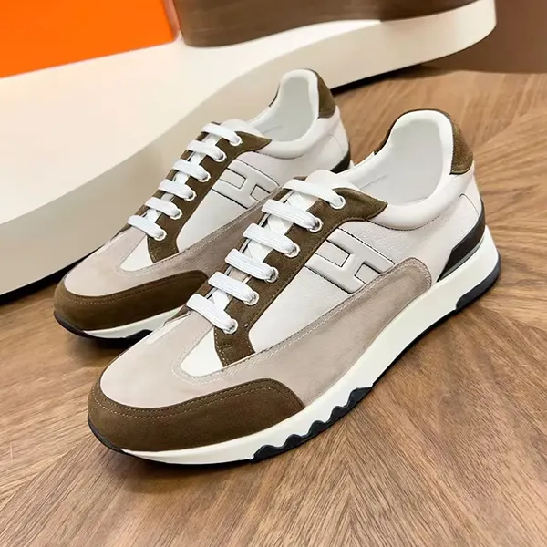 에르메스 트레일 남성 스니커즈 멀티컬러 베이지