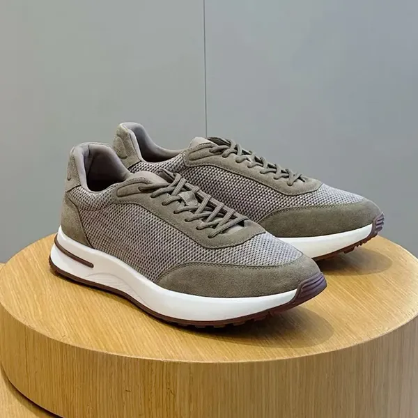 로로피아나 카프스킨 위크앤드워크 남성 스니커즈 차콜